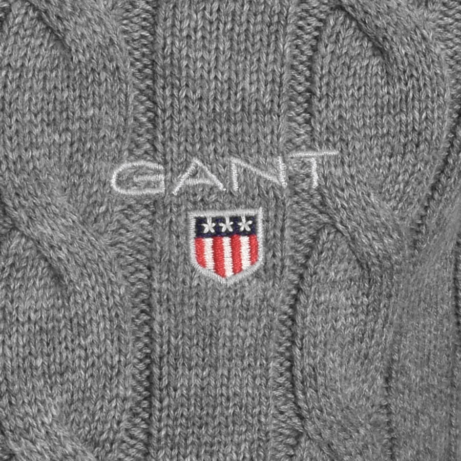 Alternative Image for ProductGant Cable Knit Jumper Grey3